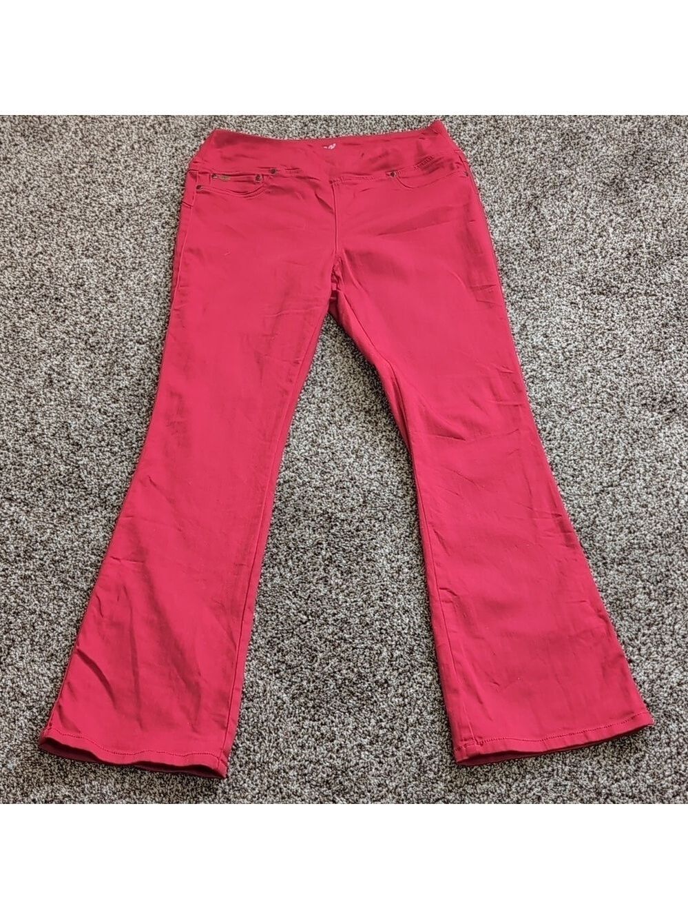 Diane Gilman DG2 Boot Cut Pants stretchy Size Medium Red